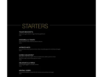 Faccia Luna menu photo