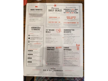 Famous Dave's Bar-B-Que menu photo