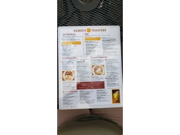 Famous Toastery Mooresville menu photo