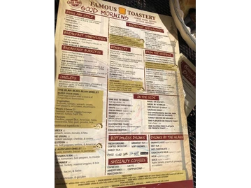 Famous Toastery Mooresville menu photo