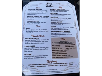 Fancy's Southern Cafe menu photo