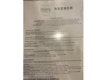 Farmer's Table La Mesa menu photo