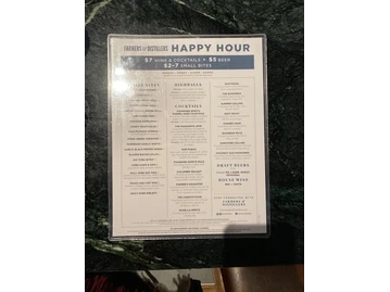 Farmers & Distillers menu photo