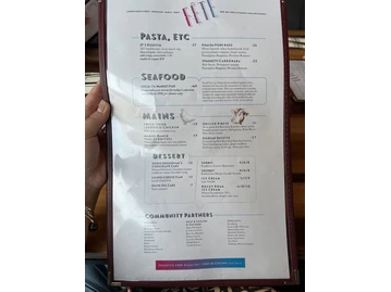 Fête menu photo