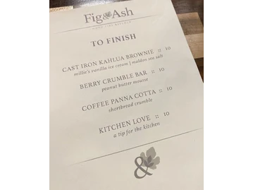 Fig & Ash menu photo