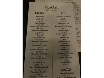 Fig & Ash menu photo