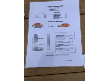 Filippi's Pizza Grotto Poway menu photo