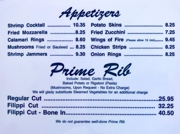 Filippi's Pizza Grotto Scripps Ranch menu photo