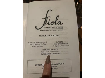 Fiola Miami menu photo