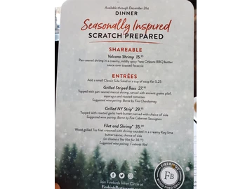 Firebirds Wood Fired Grill menu photo