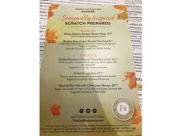 Firebirds Wood Fired Grill menu photo