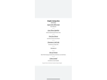 Firestone's Culinary Tavern menu photo