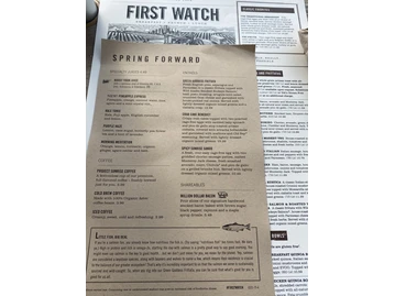 First Watch menu photo