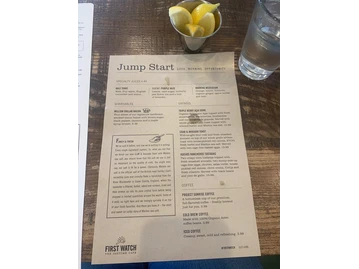 First Watch menu photo