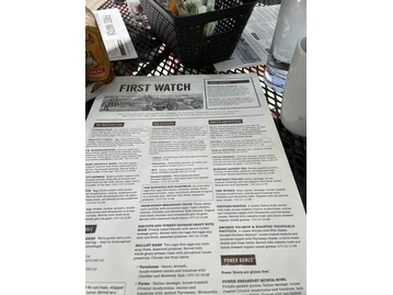 First Watch menu photo