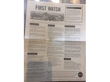 First Watch menu photo
