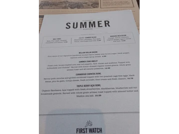 First Watch menu photo