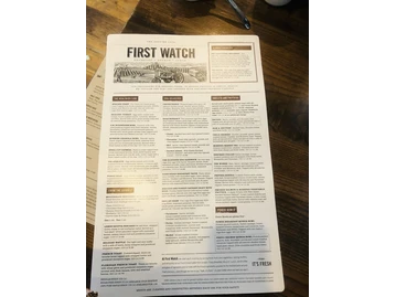 First Watch menu photo