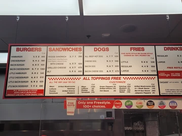 Five Guys menu photo