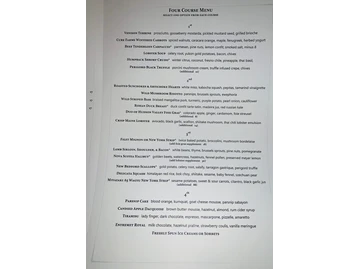 Flagstaff House menu photo