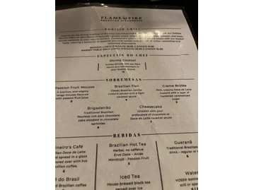 Flame & Fire Brazilian Steakhouse menu photo