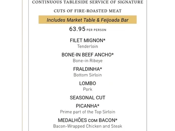 Fogo de Chão Brazilian Steakhouse menu photo