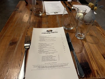 Foreign & Domestic menu photo
