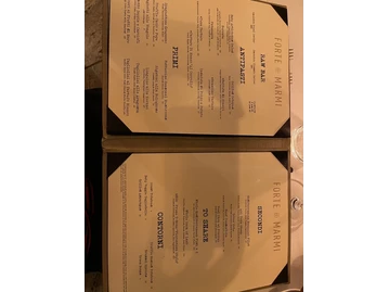 Forte dei Marmi menu photo