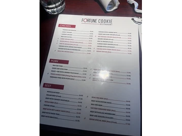 Fortune Cookie Restaurant menu photo