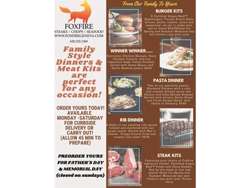 FoxFire Restaurant menu photo