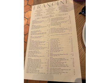 Francine restaurant menu photo