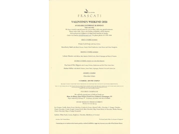 Frascati menu photo