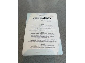 FRIDA southwest menu photo