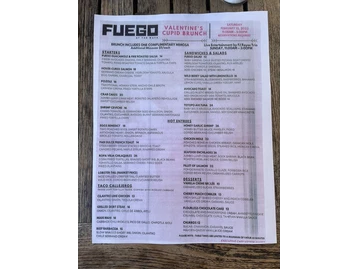 Fuego Restaurant menu photo