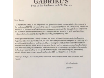 Gabriel's menu photo