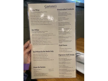 Gaetano's Restaurant menu photo