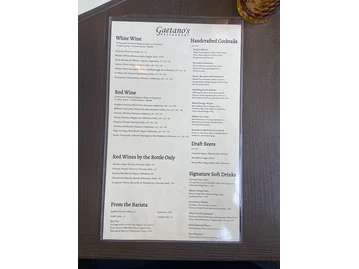 Gaetano's Restaurant menu photo
