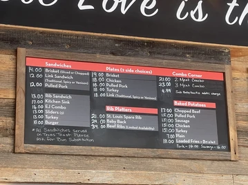 Gatlin's BBQ menu photo