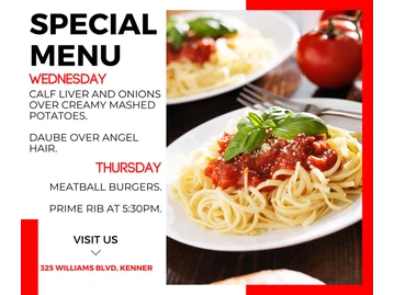 Gendusa's Italian Eatery menu photo