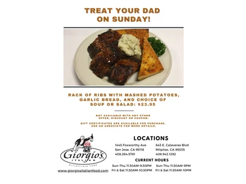 Giorgio's Italian Food Milpitas menu photo