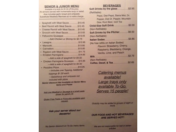 Giuseppe's menu photo