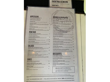 Glass & Vine menu photo