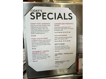 Gott's Roadside menu photo