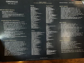 Granville menu photo
