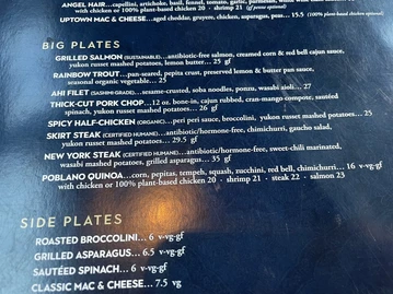 GRANVILLE menu photo
