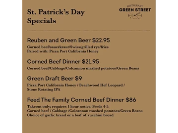Green Street Restaurant menu photo