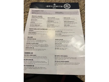 Grillsmith - Wesley Chapel menu photo