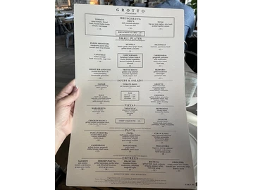 Grotto Downtown menu photo