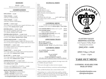 Guadalajara Grill menu photo