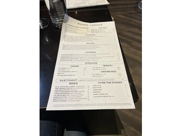 Guard and Grace menu photo